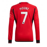 Camiseta Manchester United Mason Mount #7 Primera Equipación 2023-24 manga larga